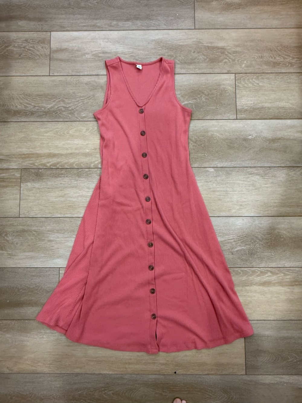 Old Navy Coral Button-Front Tank Dress